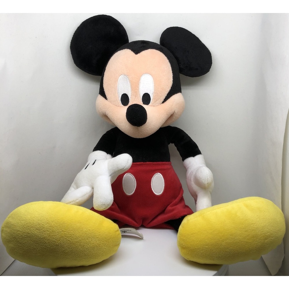 Disneyland Disney‎ Park Mickey Mouse Plush Stuffed Animal 17" Large Rare EUC
